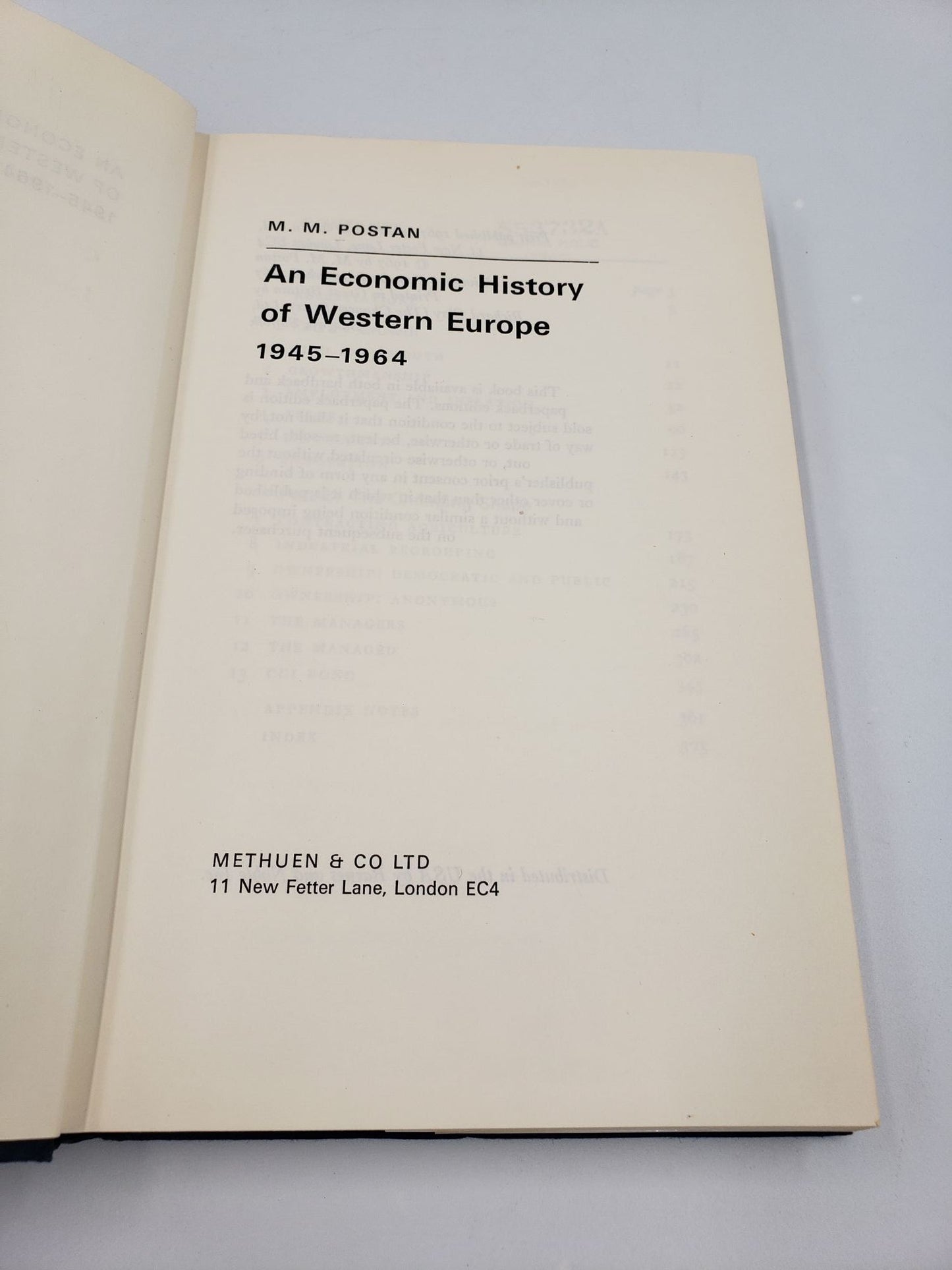 An Economic History of Western Europe: 1945 - 1964