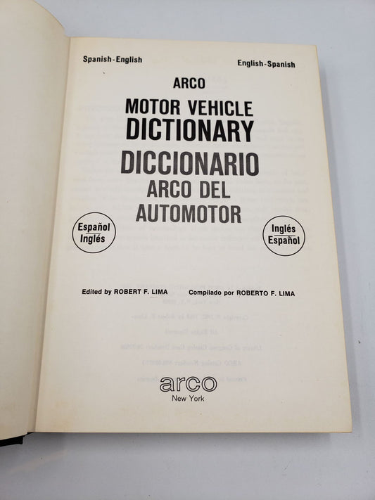 Arco Motor Vehicle Dictionary: Diccionario Arco Del Automotor