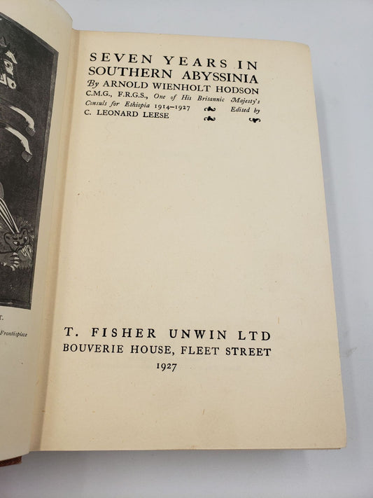 Seven Years In Southern Abyssinia