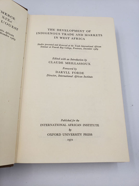 The Development of Indigenous Trade and Markets in West Africa
