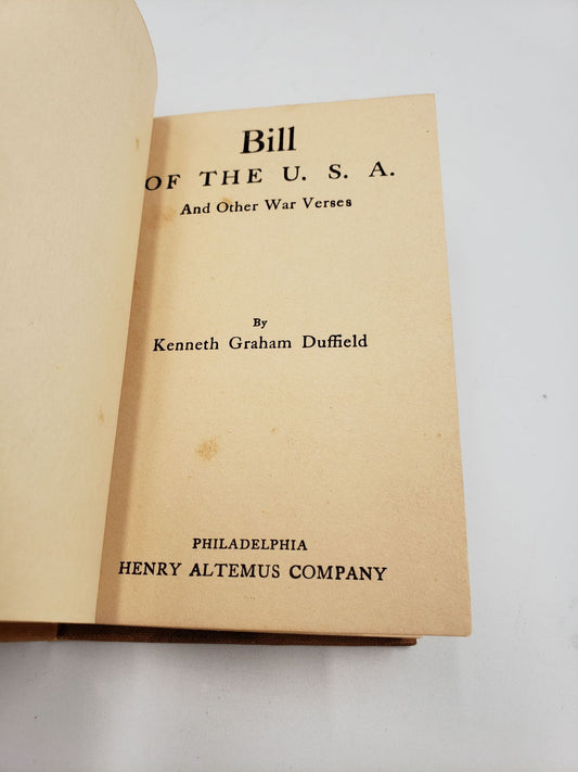 Bill of the USA: And Other War Verses