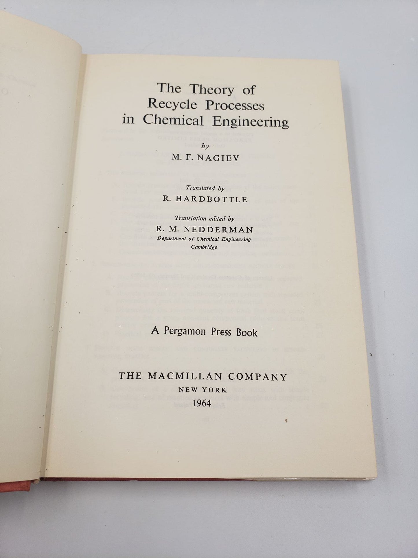 The Theory of Recycle Processes In Chemical Engineering