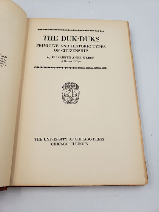 The Duk-Duks: Primitive and Historic Types of Citizenship