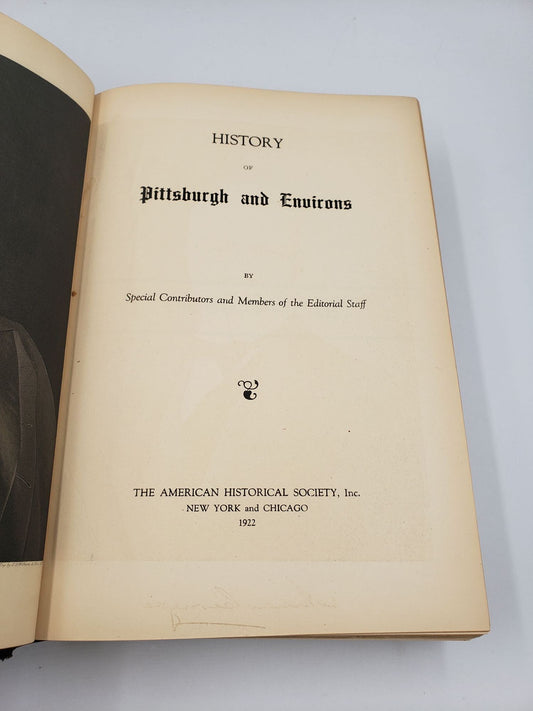 History of Pittsburgh and Environs: Biographical