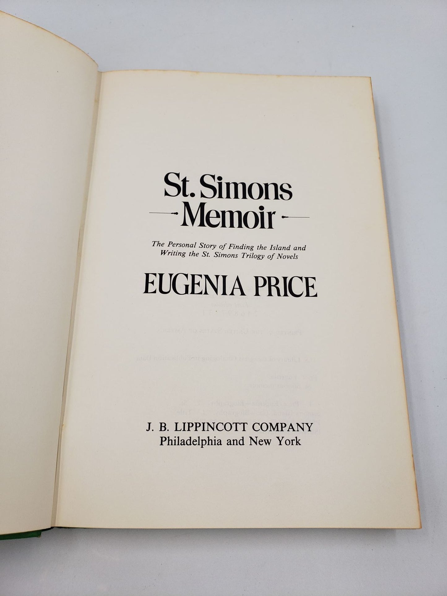 St. Simons Memoir: The Personal Story of Finding the Island and Writing the St. Simons Trilogy of Novels
