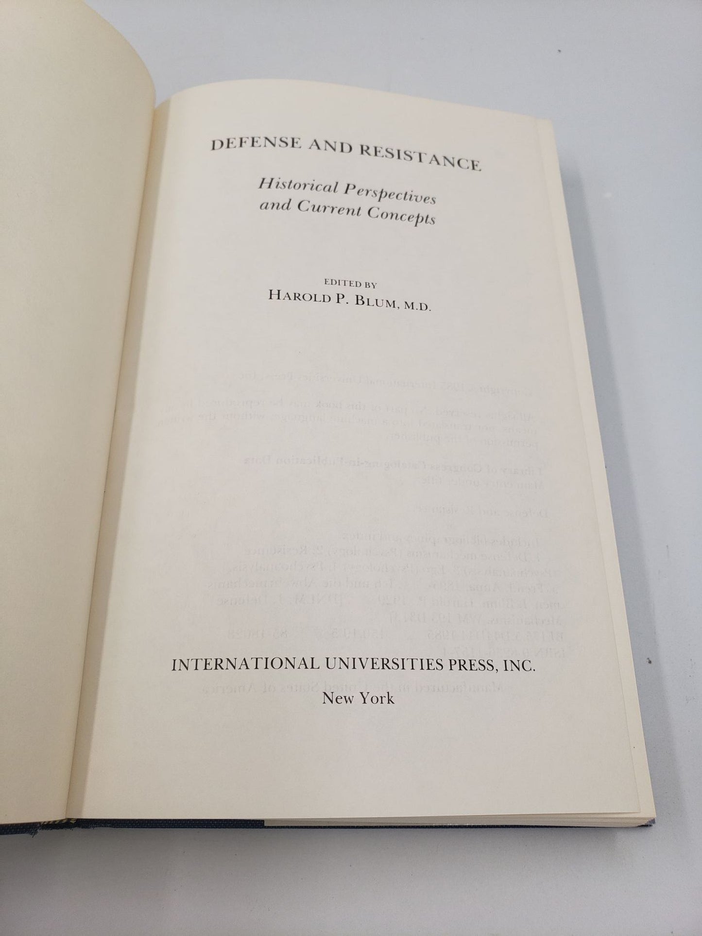 Defense and Resistance: Historical Perspective and Current Concepts