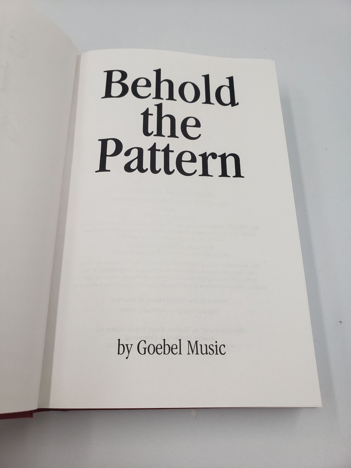 Behold the Pattern