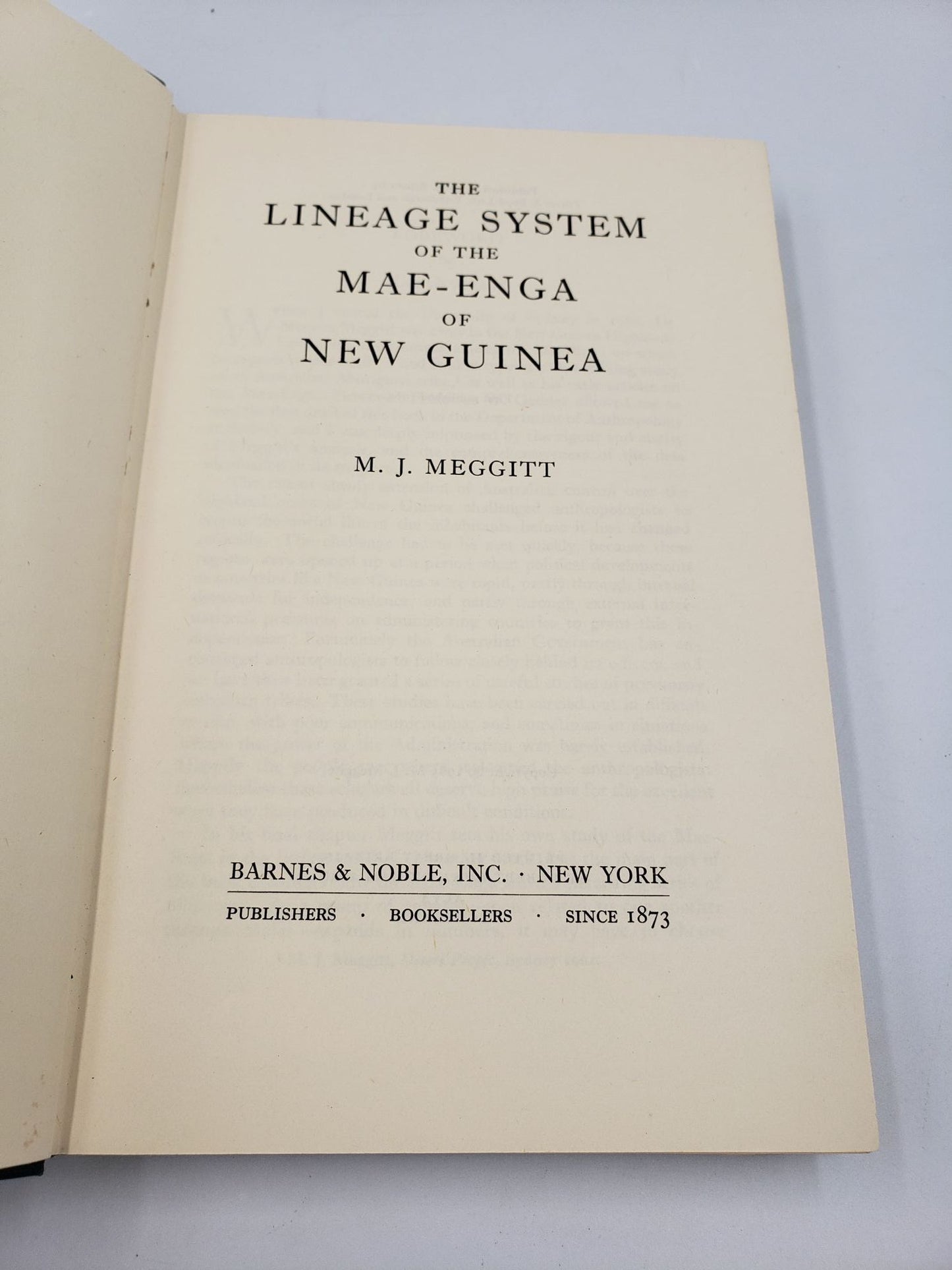 The Lineage System of the Mae-Enga of New Guinea