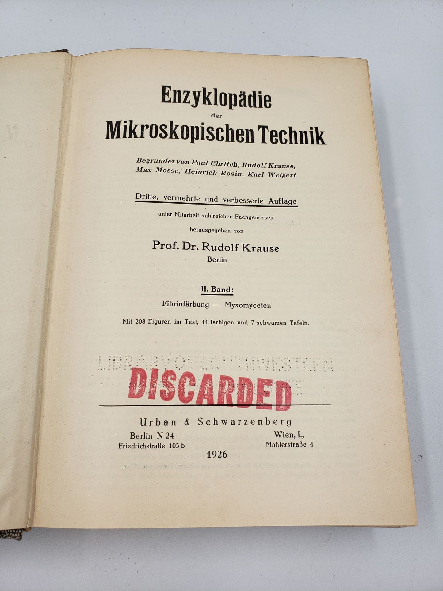 Enzyklopädie der Mikroskopischen Technik (3 Volume Set)
