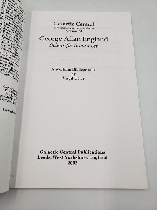 George Allan England: Scientific Romancer