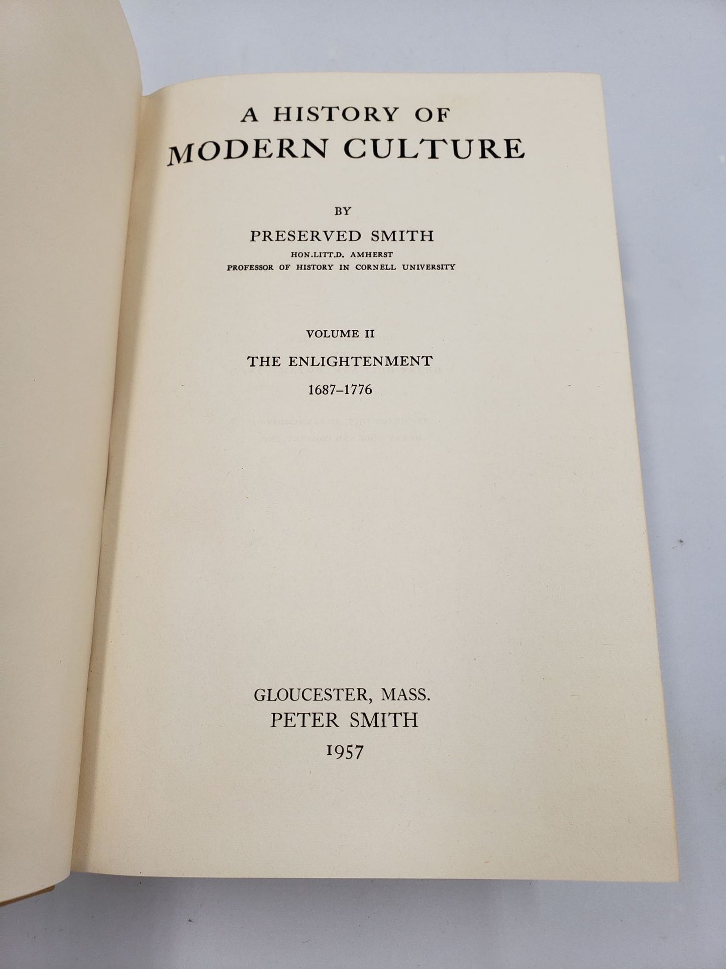 A History of Modern Culture (2 Volume Set)