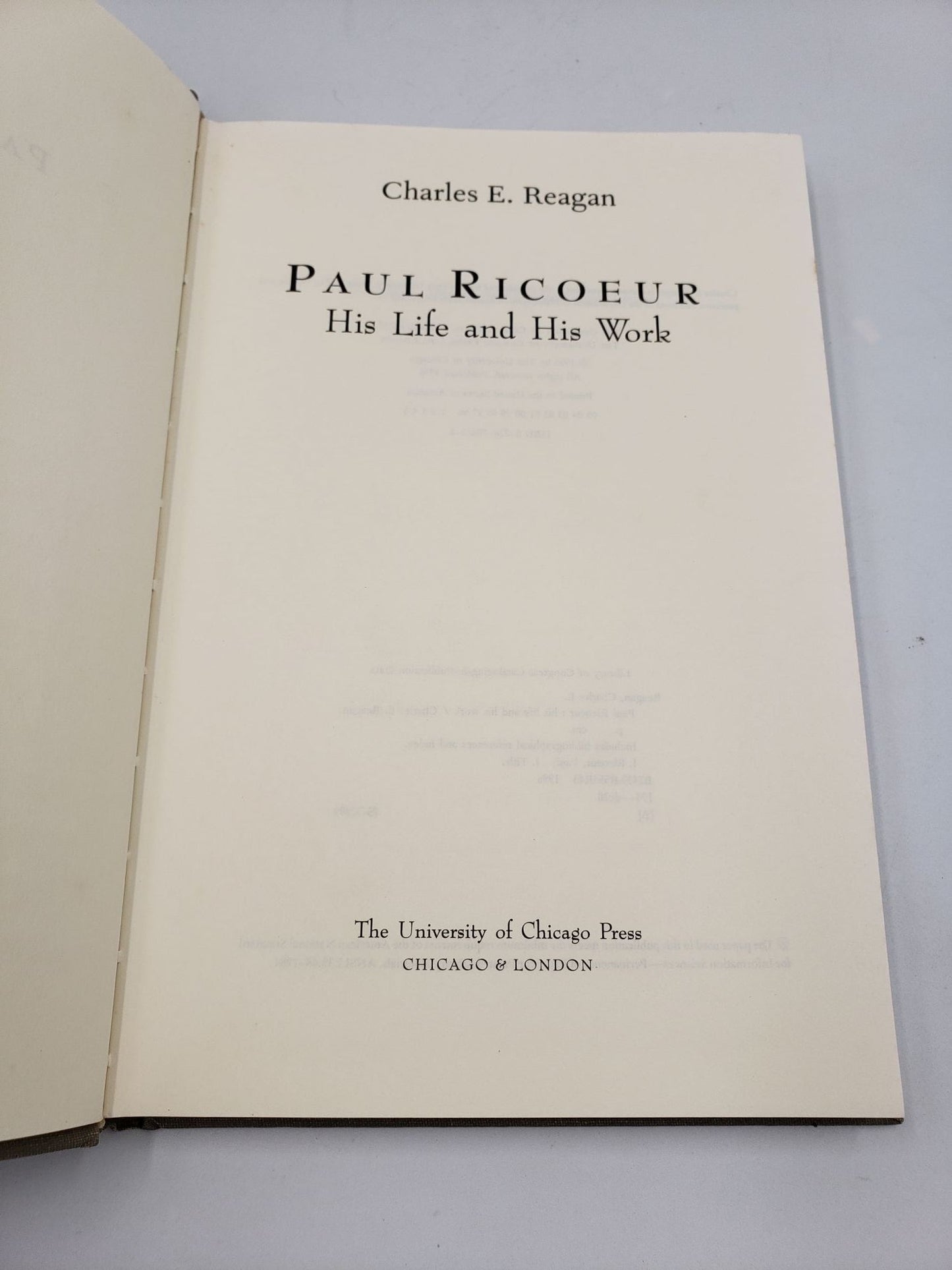 Paul Ricoeur: His Life And His Work