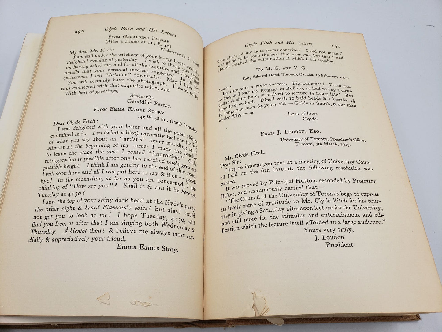 Clyde Fitch and His Letters