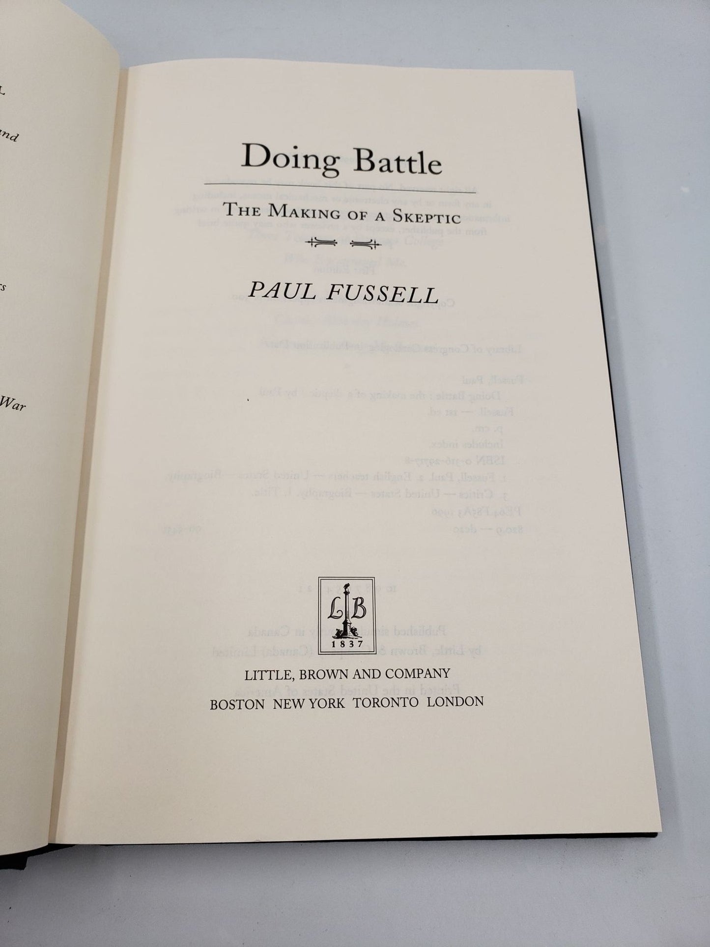 Doing Battle: The Making of a Skeptic