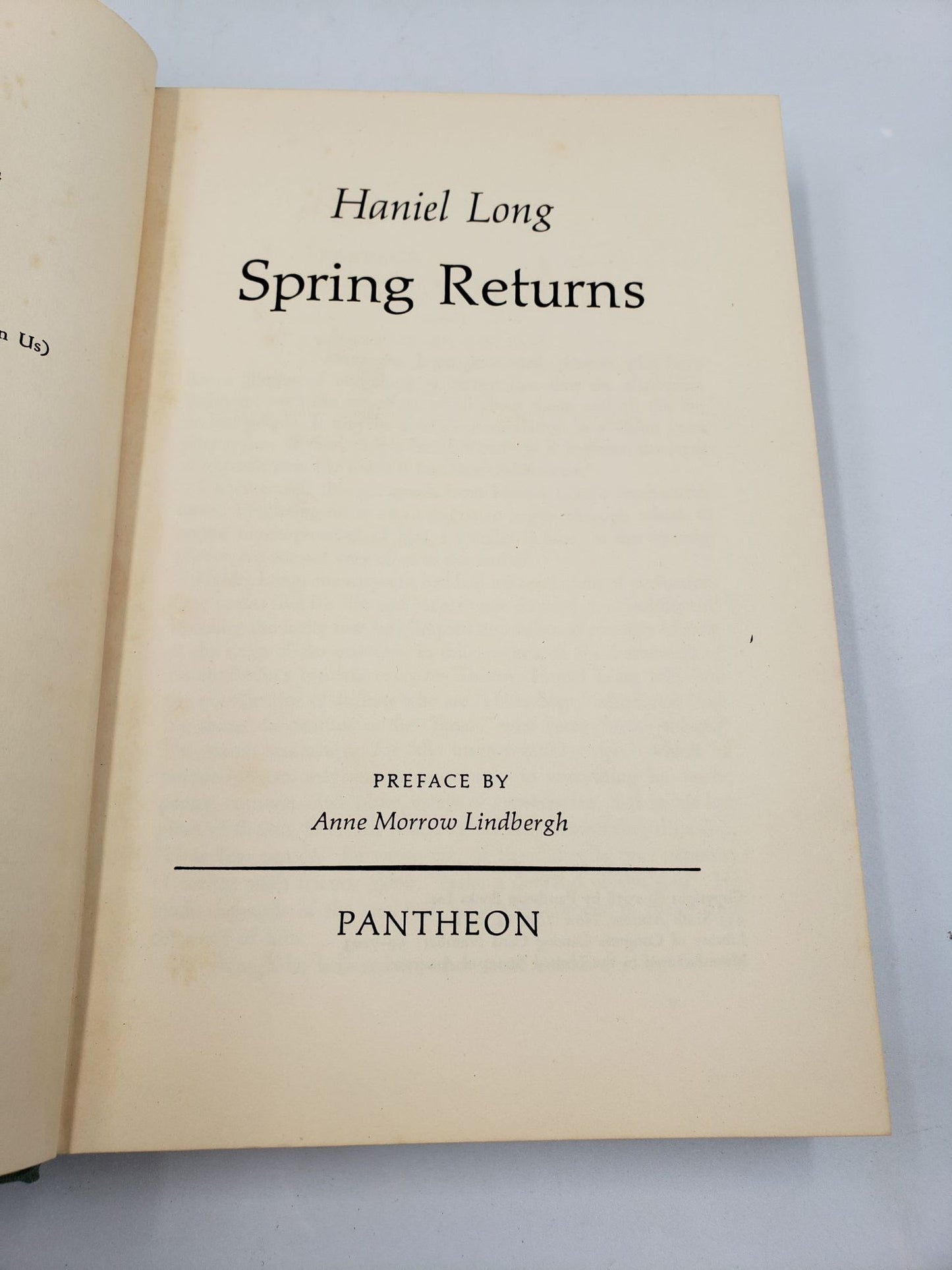 Spring Returns: A Novel