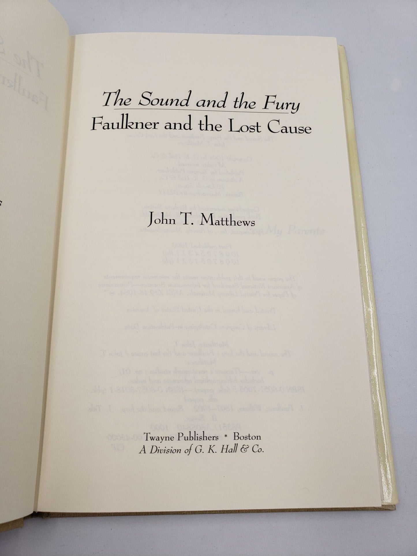 The Sound and the Fury: Faulkner and the Lost Cause