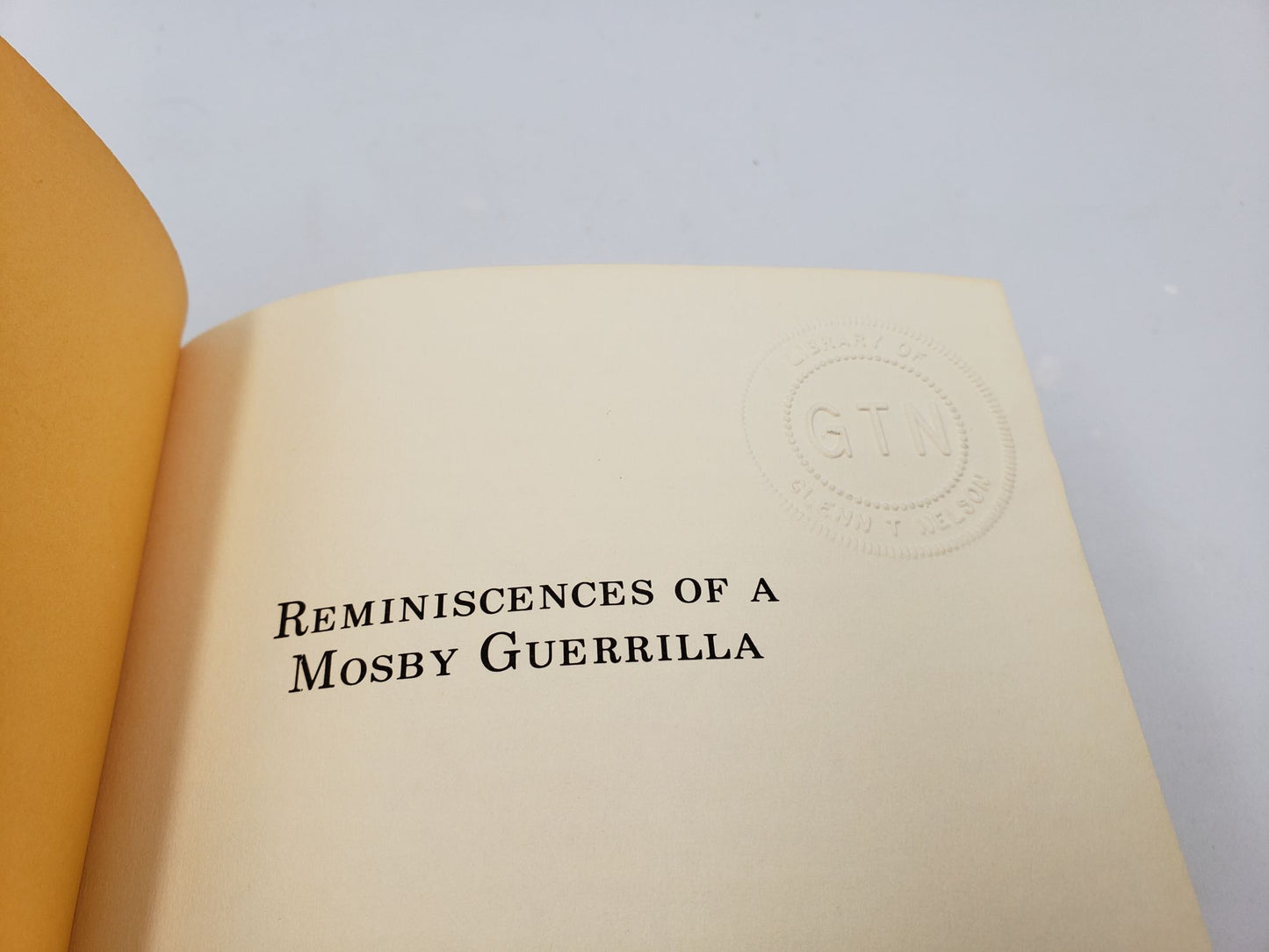 Reminiscences of a Mosby Guerrilla