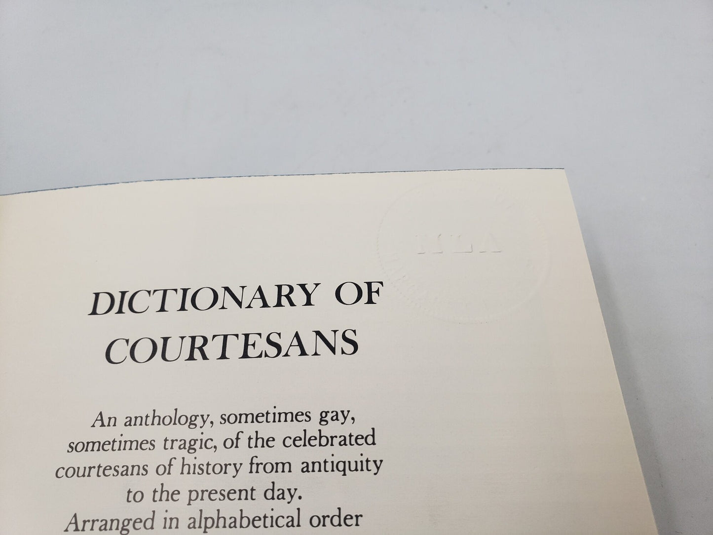 Dictionary of Courtesans