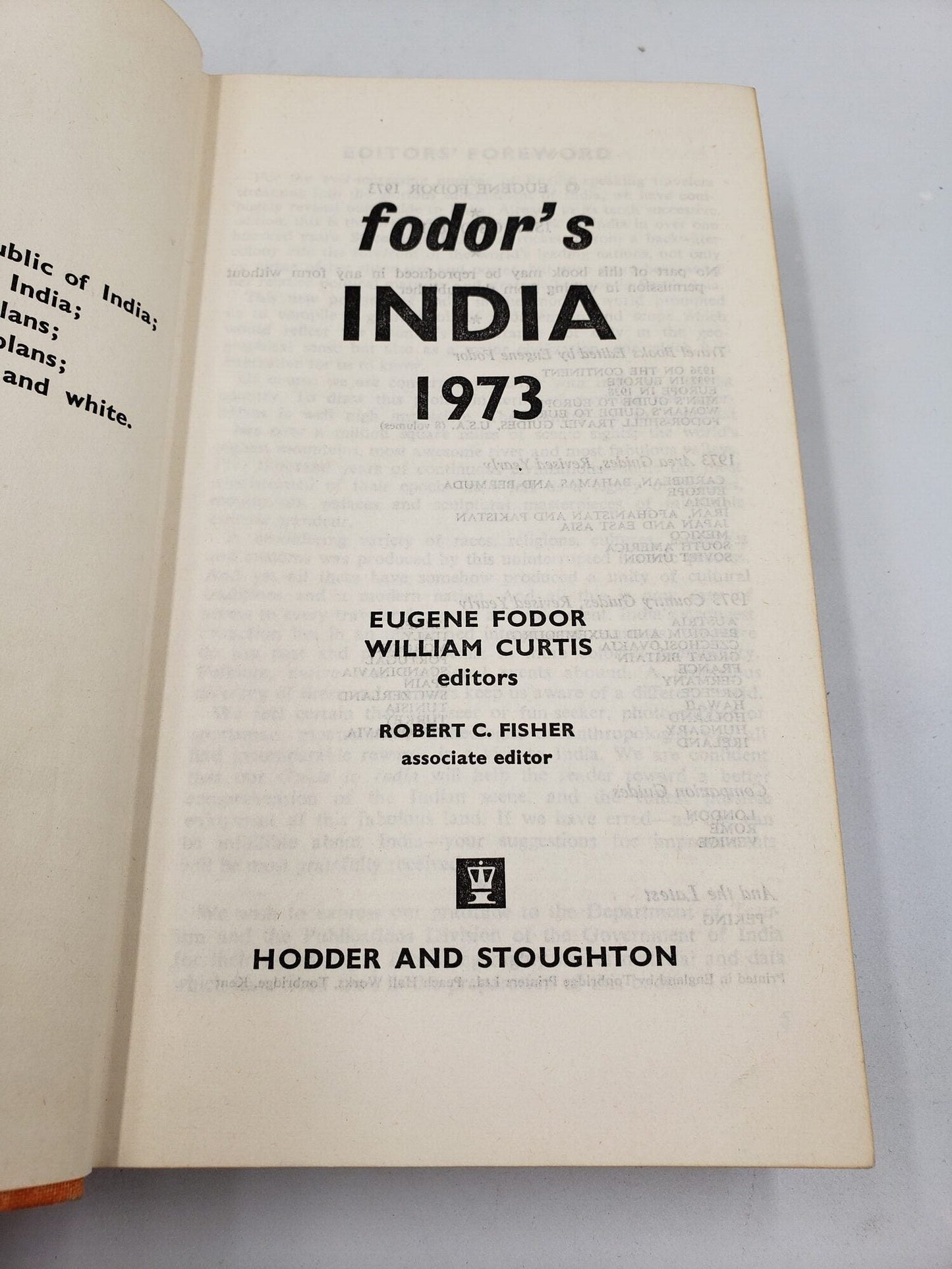 Fodor's India: 1973