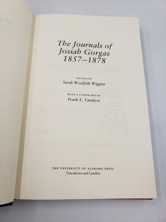 The Journals of Josiah Gorgas 1857-1878