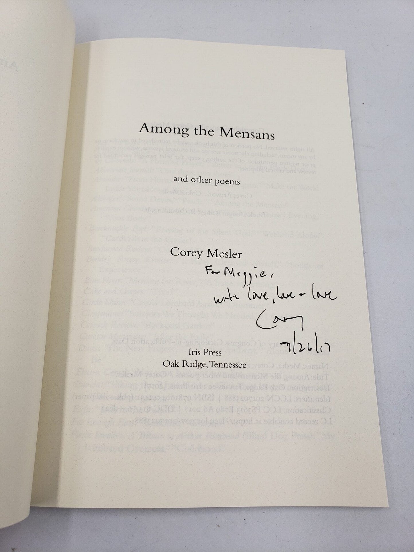 Among the Mensans and other poems