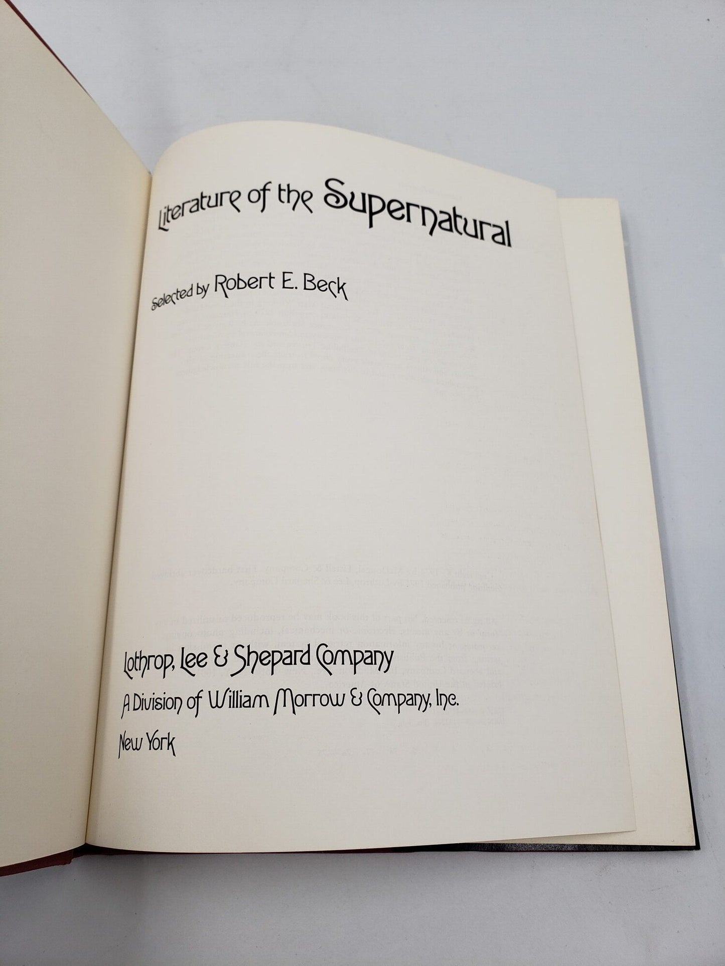 Literature of the Supernatural
