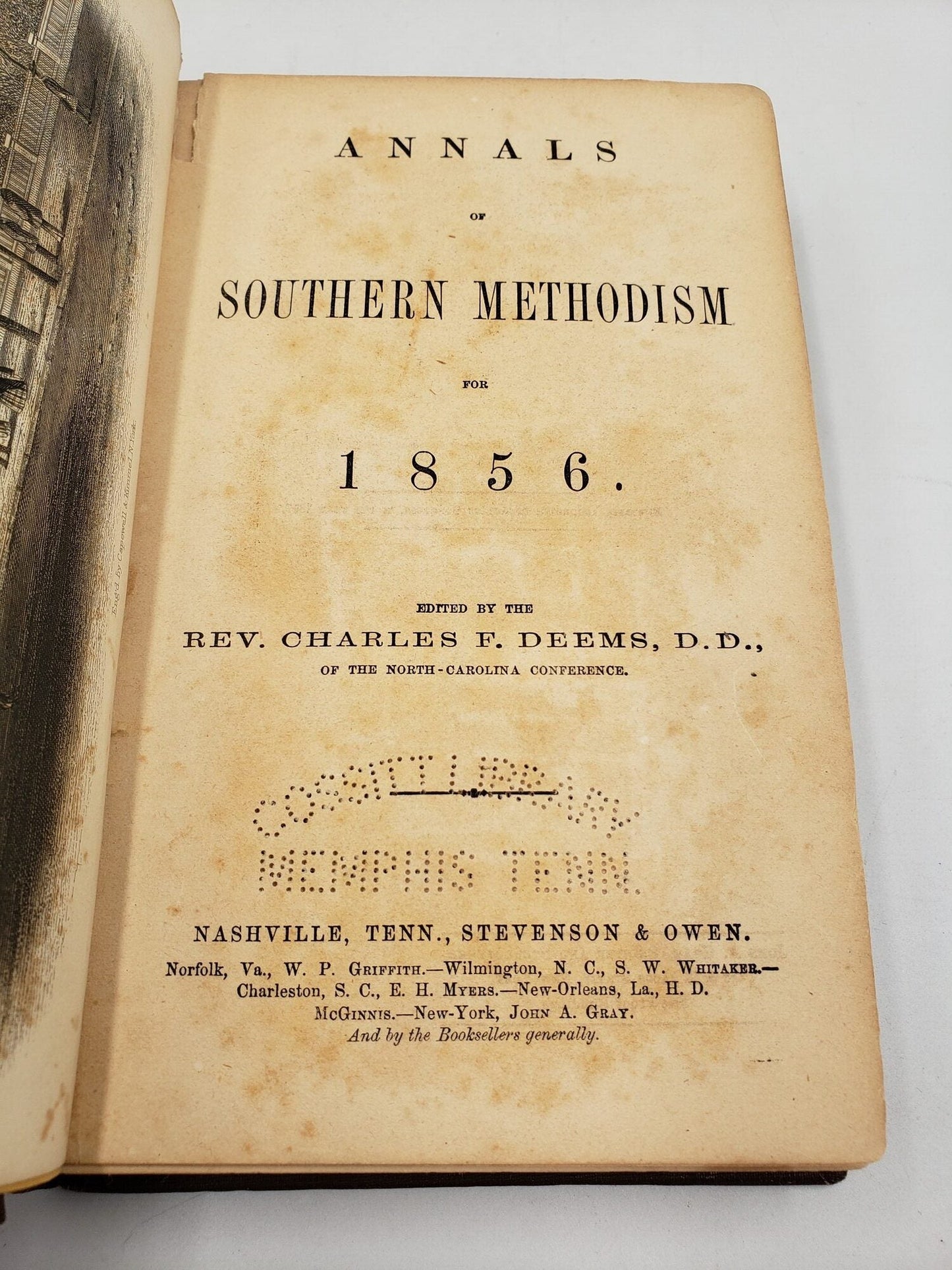 Annals Of Southern Methodism For 1856