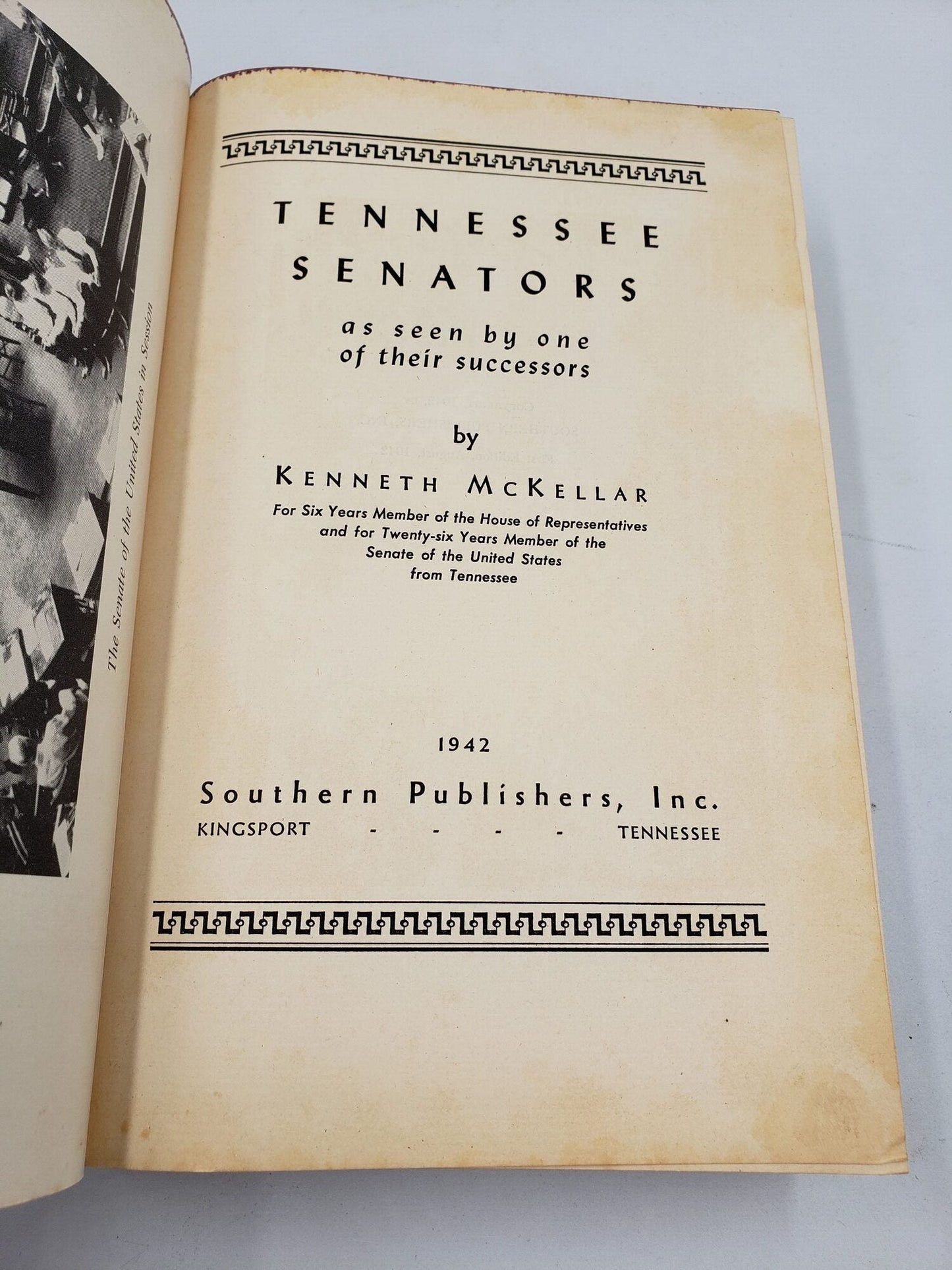 Tennessee Senators: As Seen By One Of Their Successors