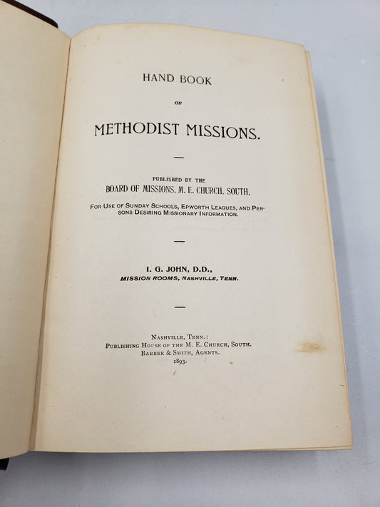 Hand Book of Methodist Missions