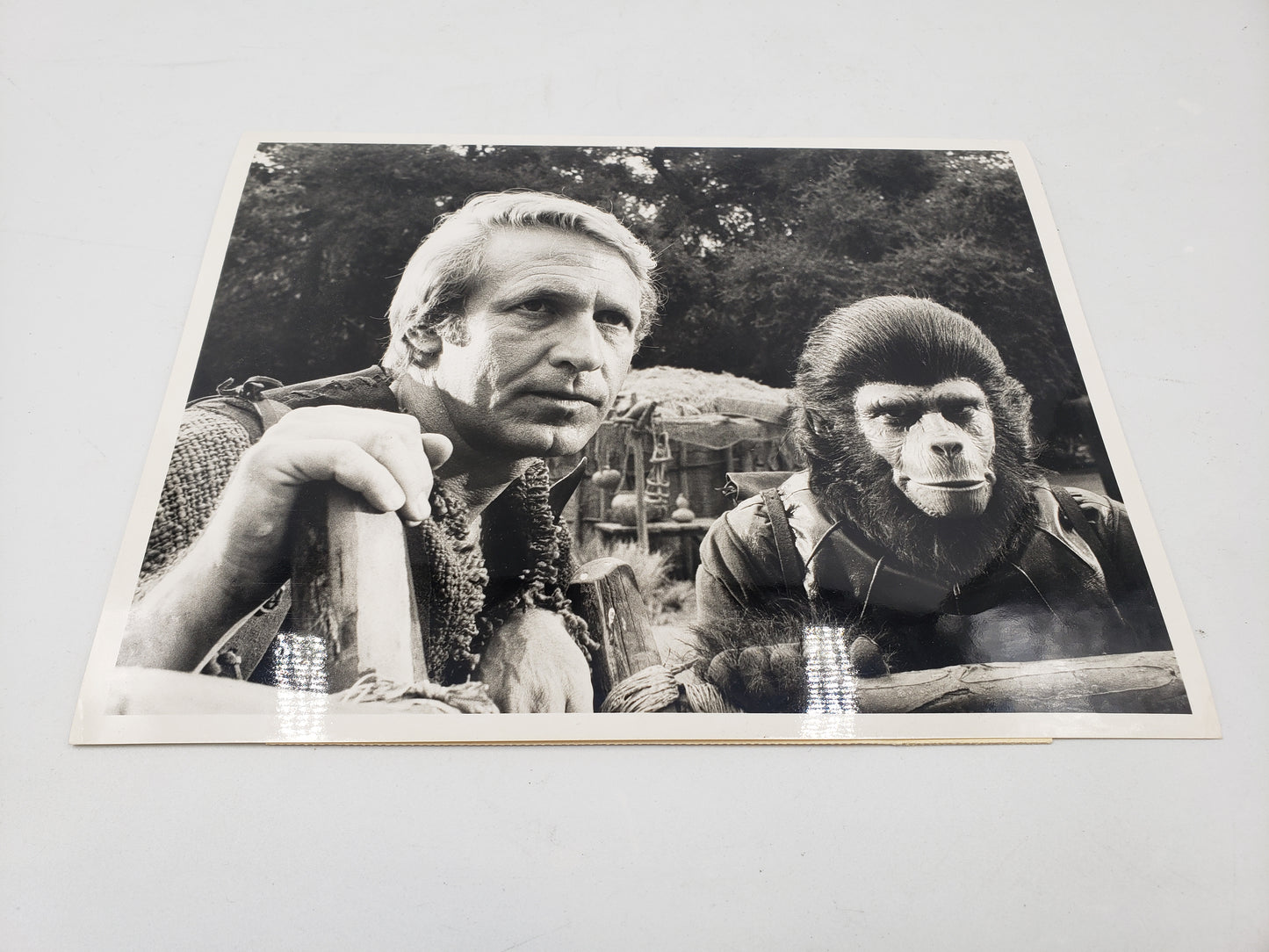"Planet of the Apes" TV Show Promotional Photo with Ron Harper and Roddy McDowall