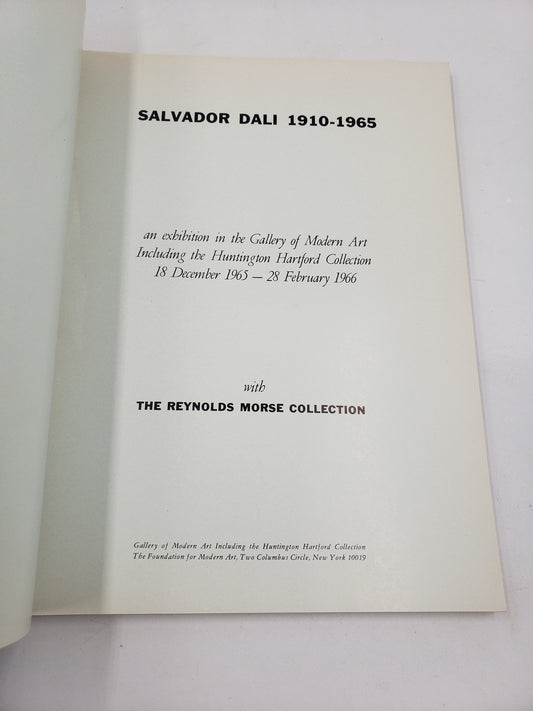 Salvador Dali 1910-1965: An exhibition in thr Gallery of Modern Art Including the Huntington Hartford Collection 18 December 1964-28 February 1966