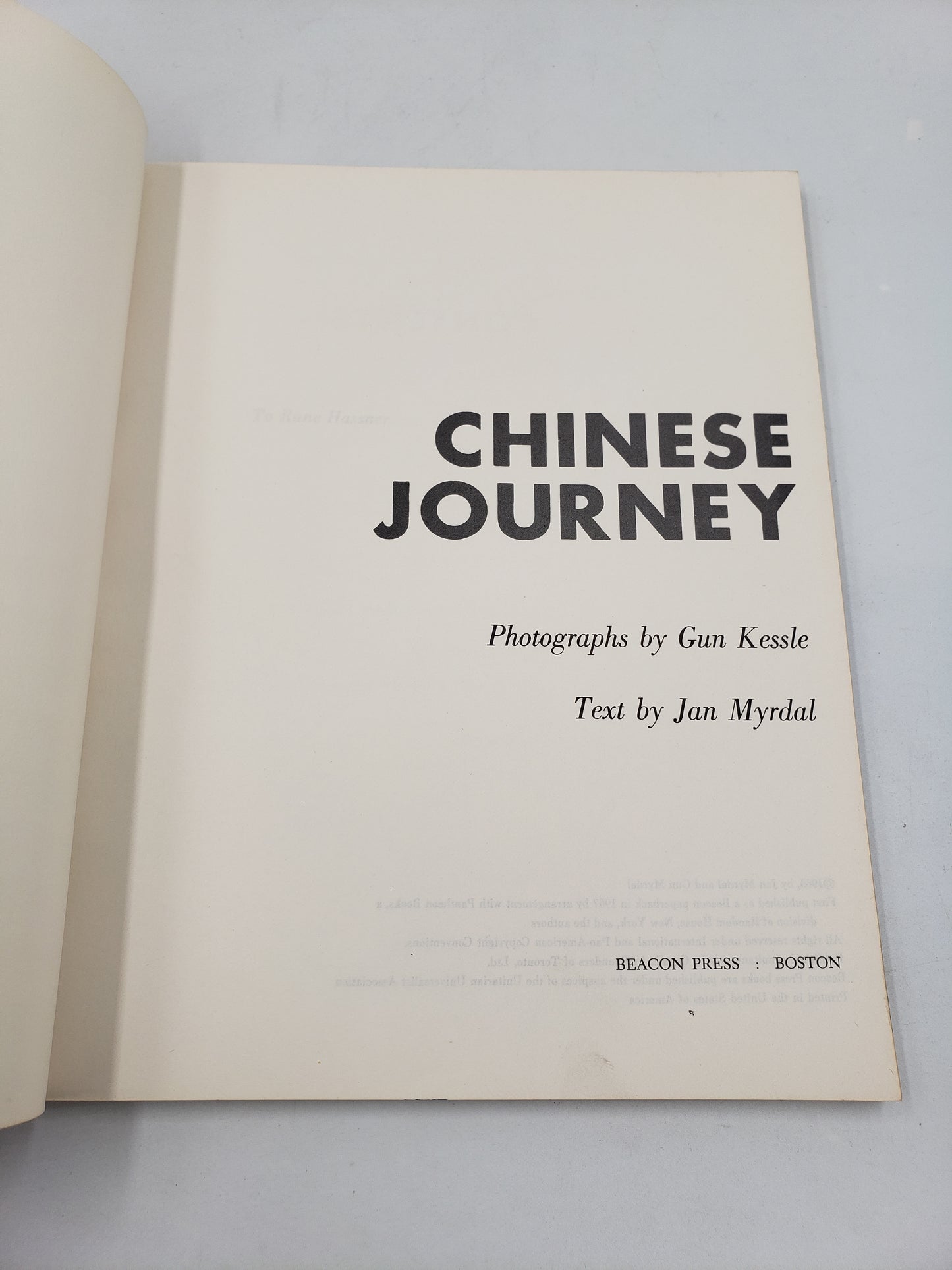 Chinese Journey: A sensitive essay in photographs and words of contemporary China