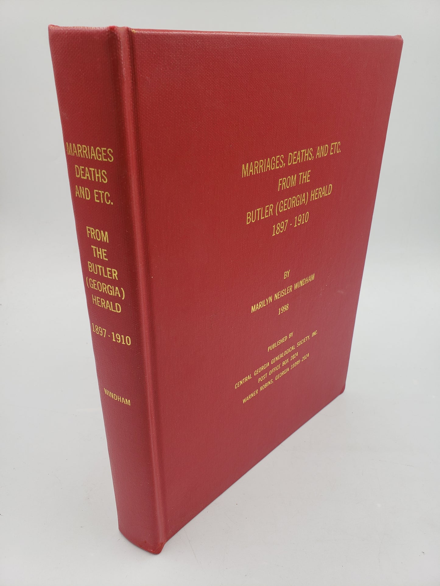 Marriages, Deaths, And Etc. From The Butler (Georgia) Herald 1897-1910