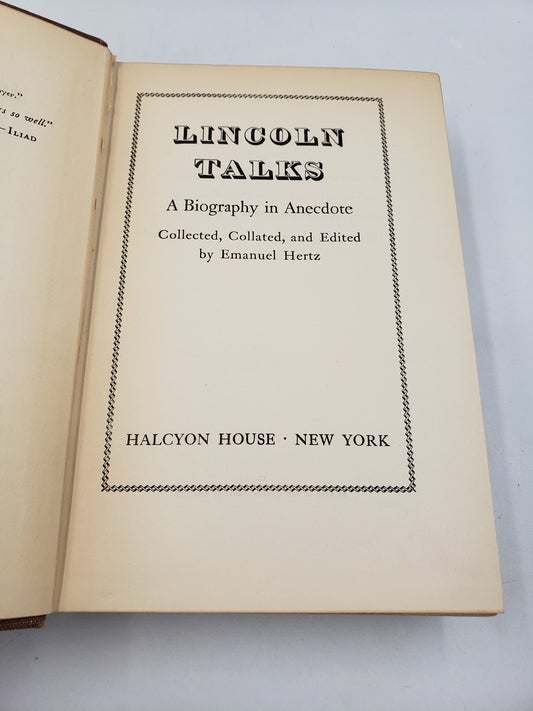 Lincoln Talks: A Biography in Anecdote