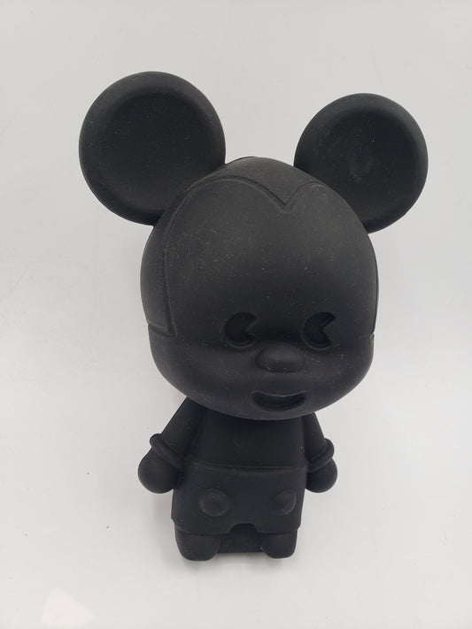 Disney Mickey Mouse 9” Black Silicone Pencil Pouch 3D Soft Rubber Zip Case