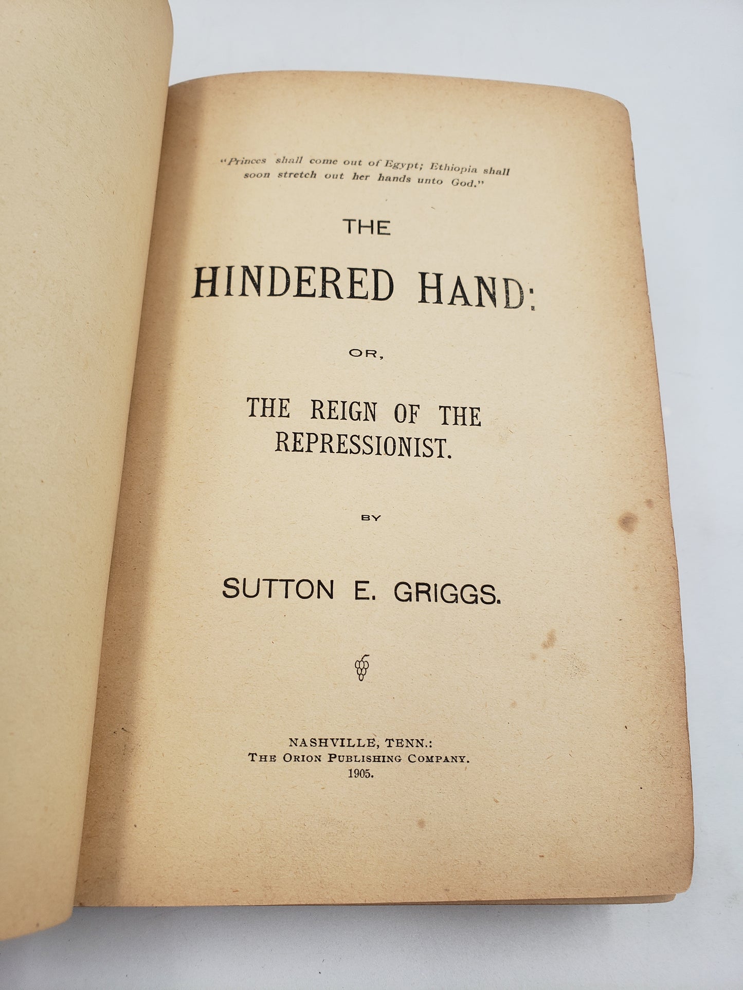 The Hindered Hand; or The Reign of the Repressionists
