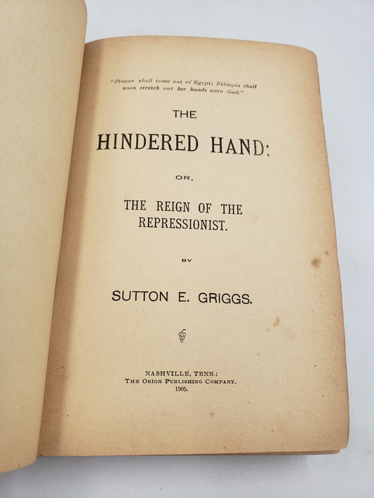 The Hindered Hand; or The Reign of the Repressionists