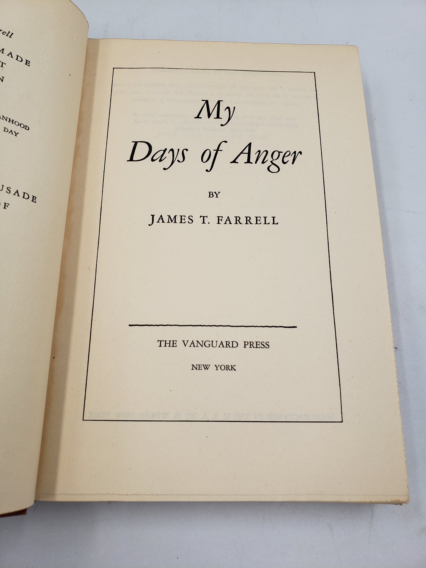 My Days of Anger