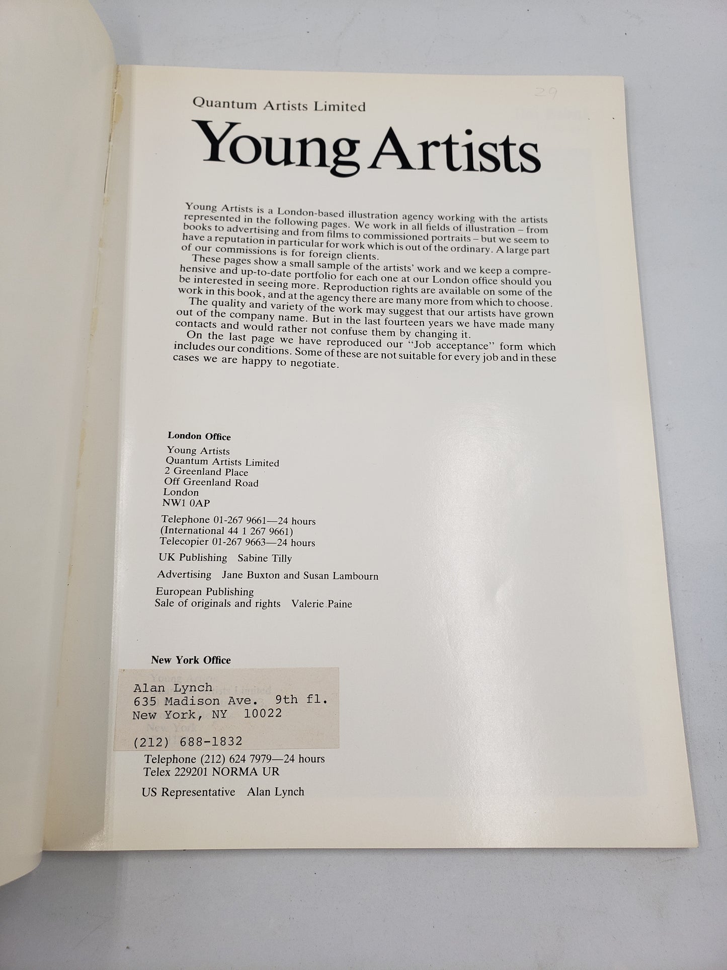 Young Artists Catalogue: 41 British Illustrators