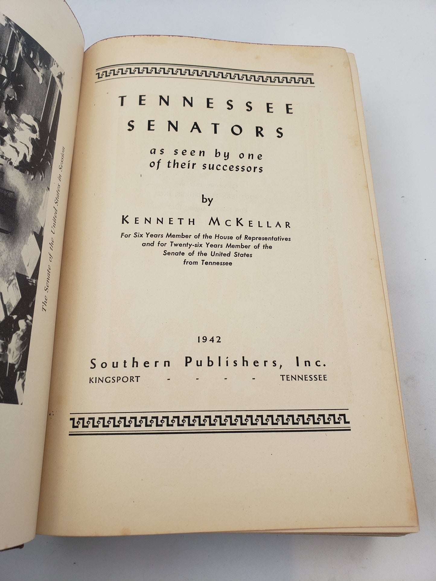 Tennessee Senators: As Seen By One Of Their Successors