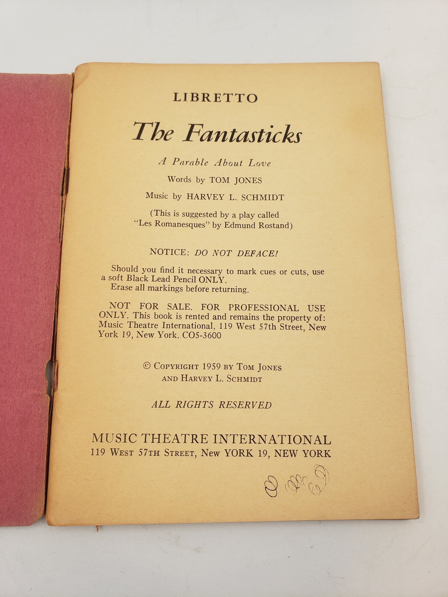 The Fantasticks: A Parable About Love (Libretto)