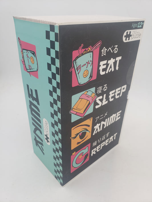 "Eat Sleep Anime Repeat" Jigsaw Puzzle