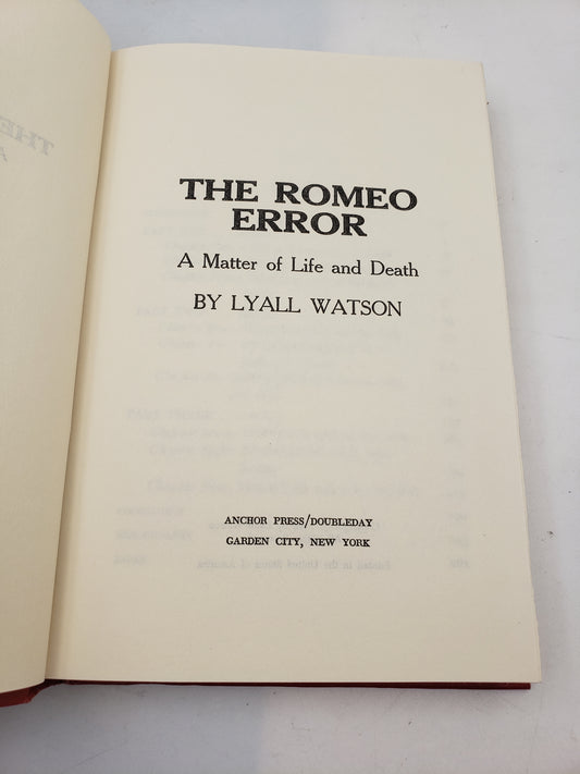 The Romeo Error: A Matter of Life and Death