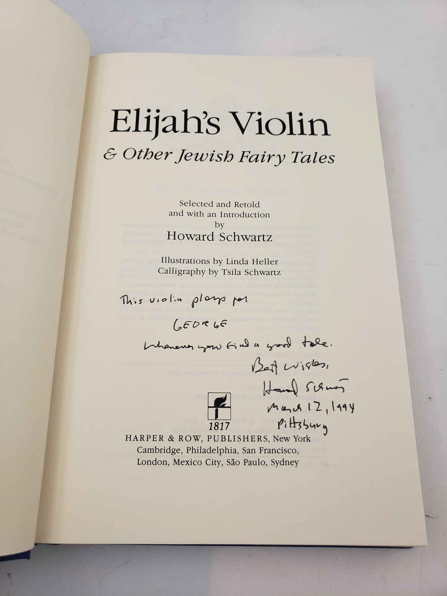 Elijah's Violin and Other Jewish Fairy Tales