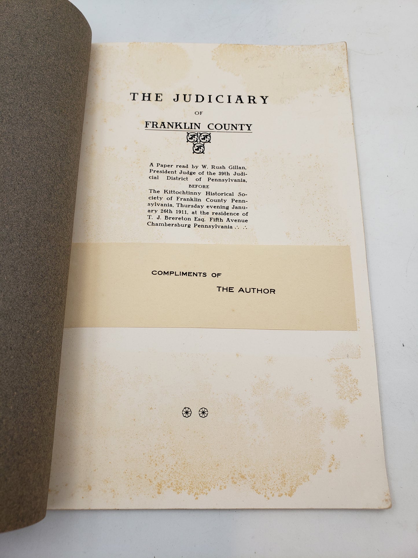 The Judiciary of Franklin County Pennsylvania
