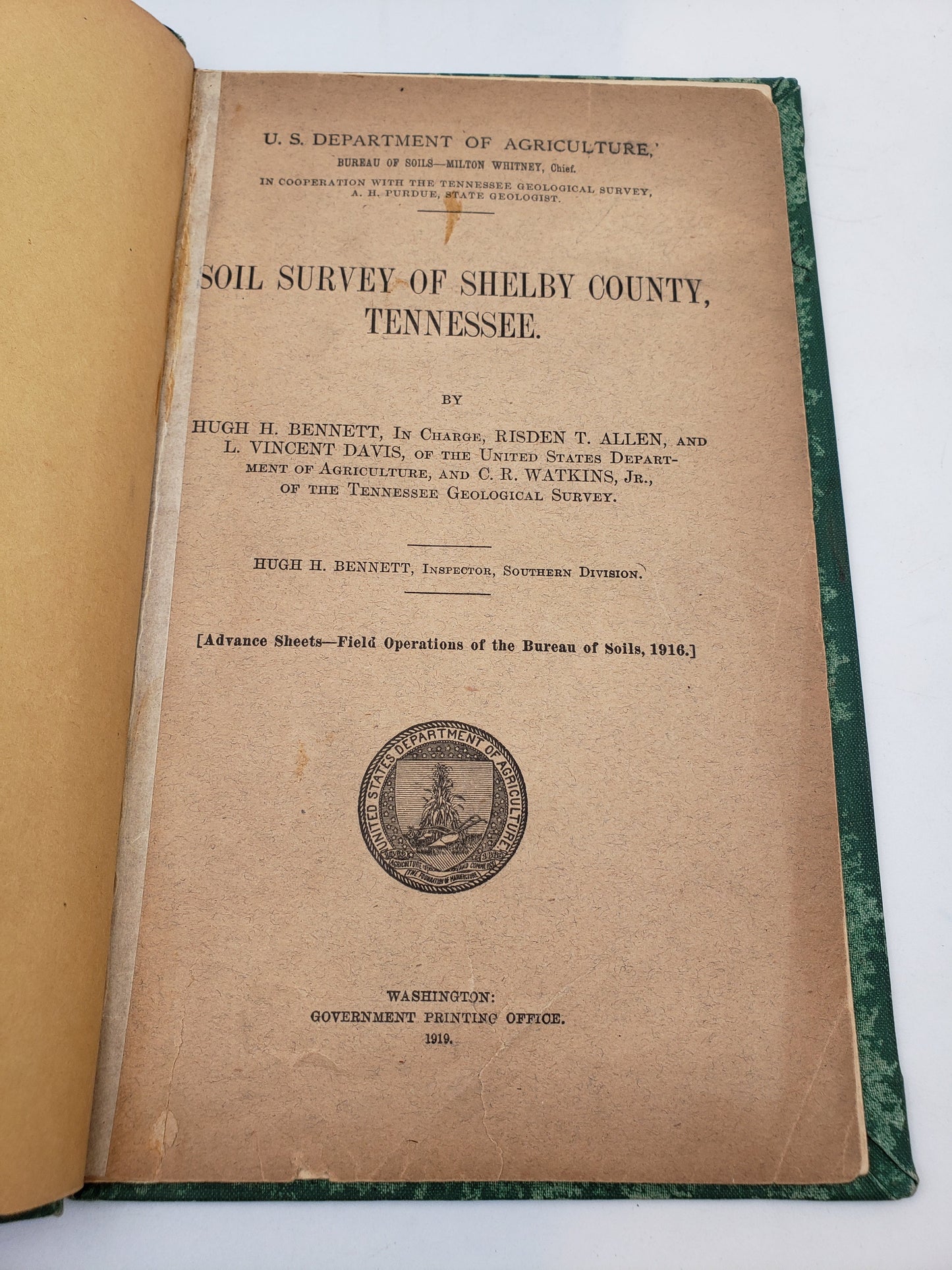 Soil Survey Of Shelby County, Tennessee