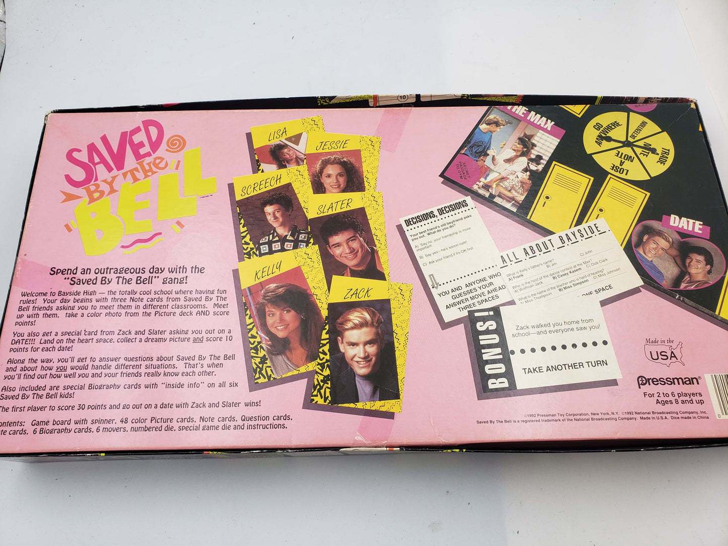Saved By The Bell 1992 Board Game