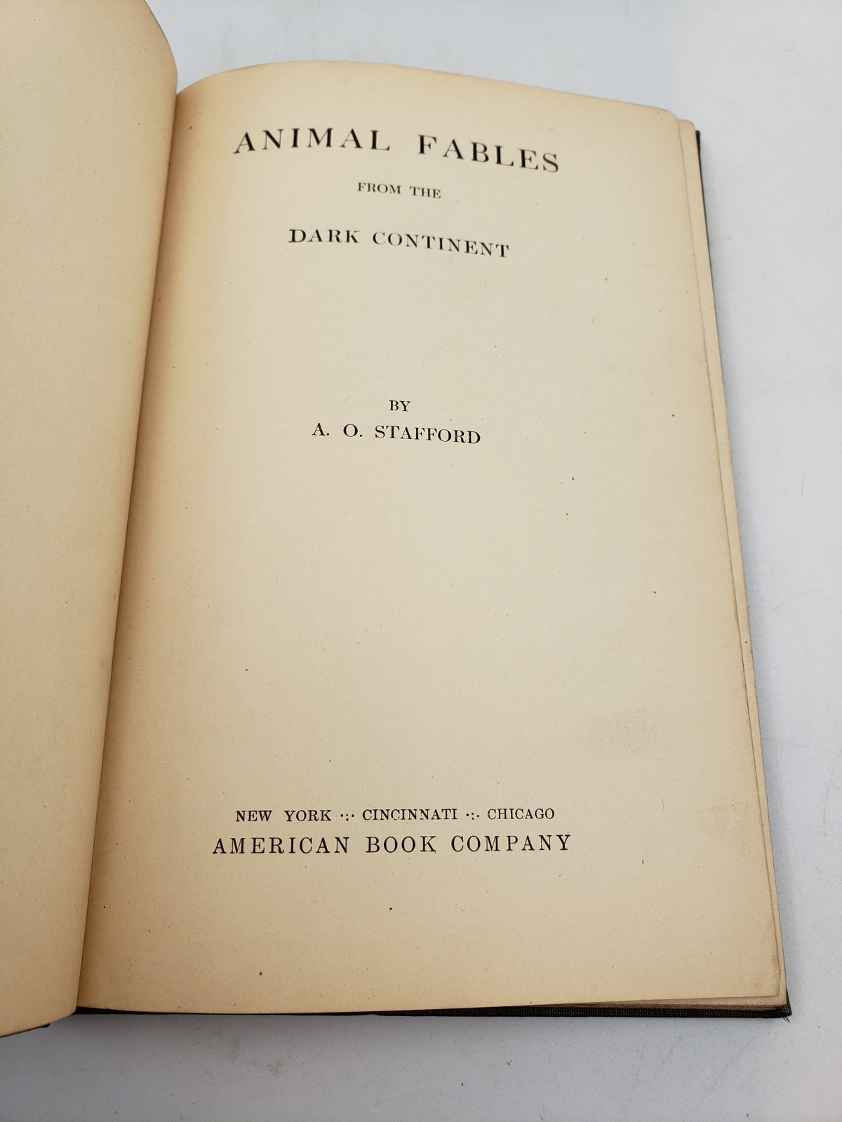 Animal Fables From The Dark Continent
