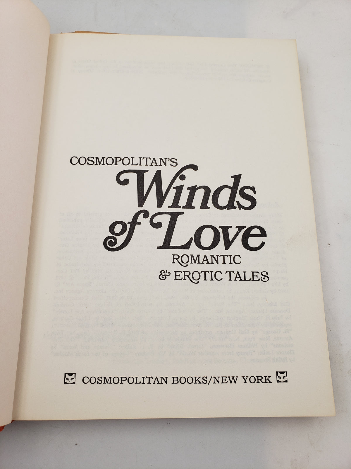 Cosmopolitan's Winds of Love: Romantic and Erotic Tales