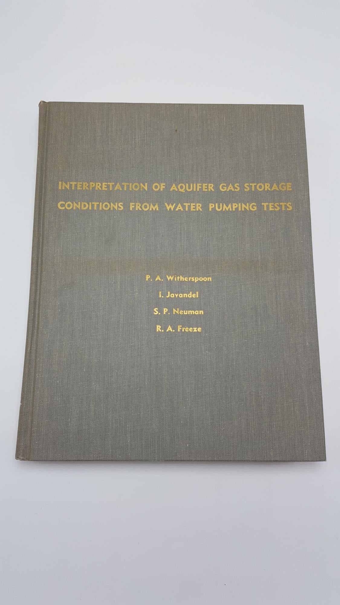 Interpretation Of Aquifer Gas Storage Conditions From Water Pumping Tests